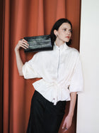 LUNA CLUTCH CROCO