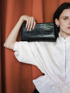 LUNA CLUTCH CROCO