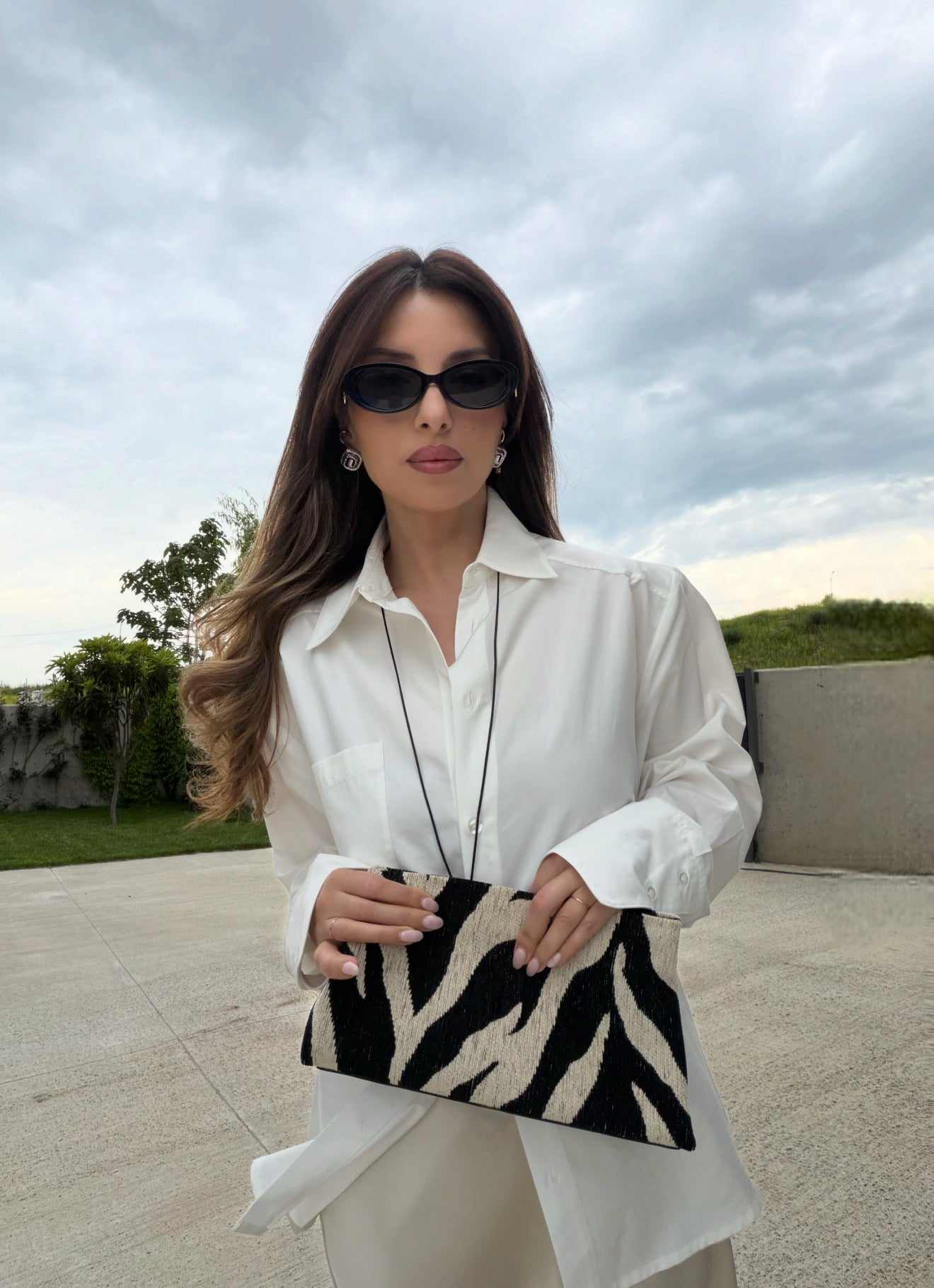 LUNA CLUTCH ZEBRA