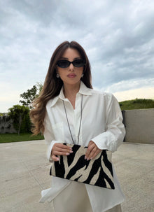 LUNA CLUTCH ZEBRA
