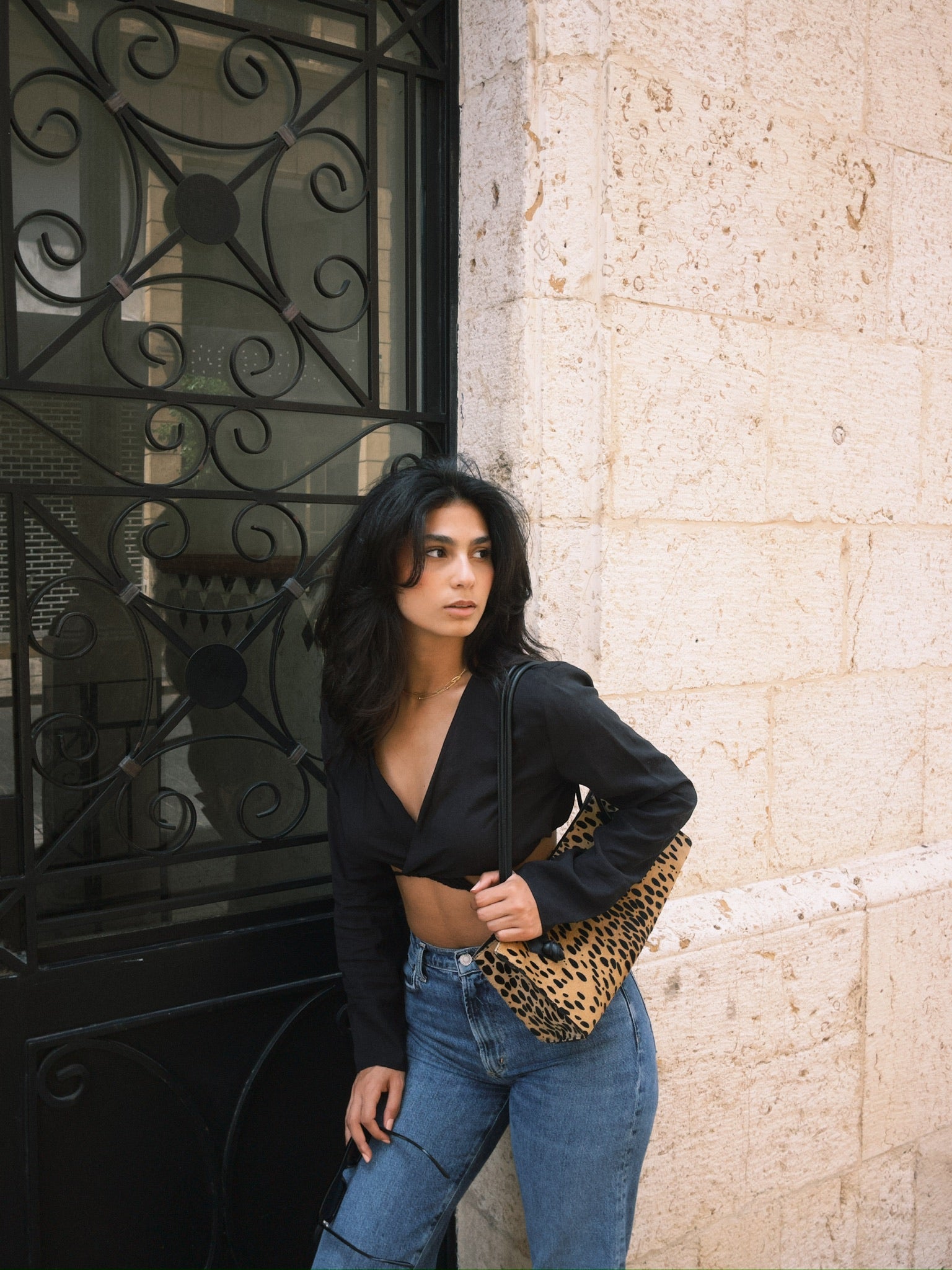 TER EAST-WEST BAG CHEETAH