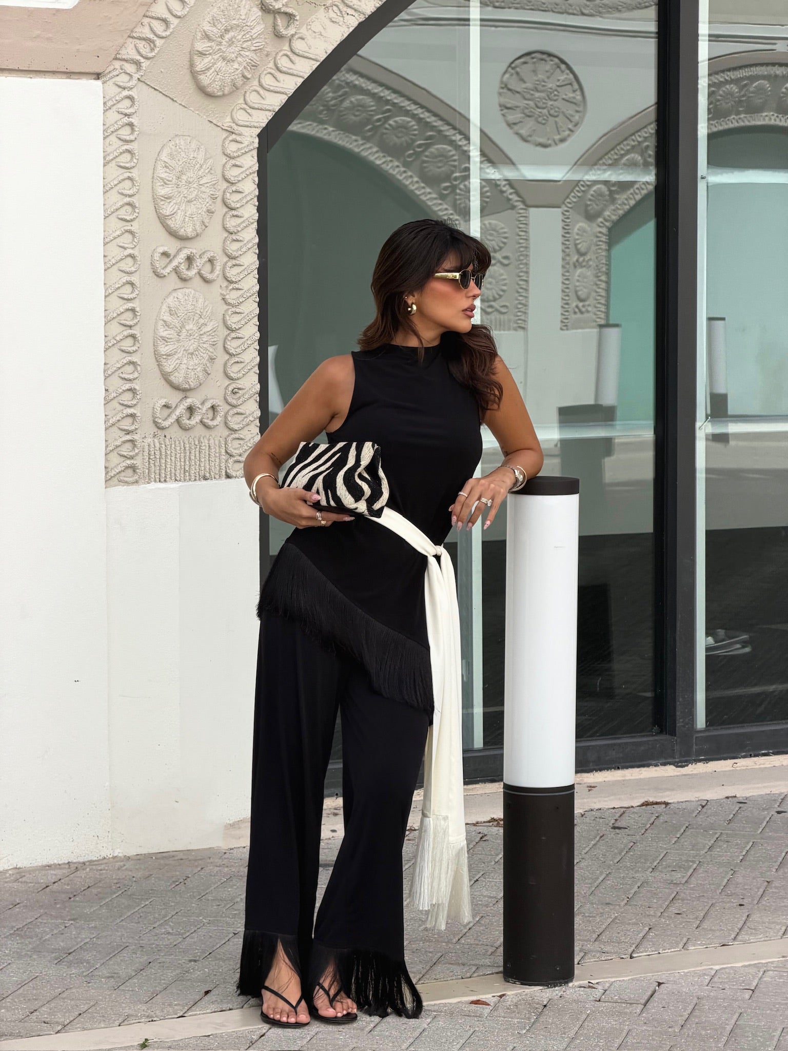 LUNA CLUTCH ZEBRA