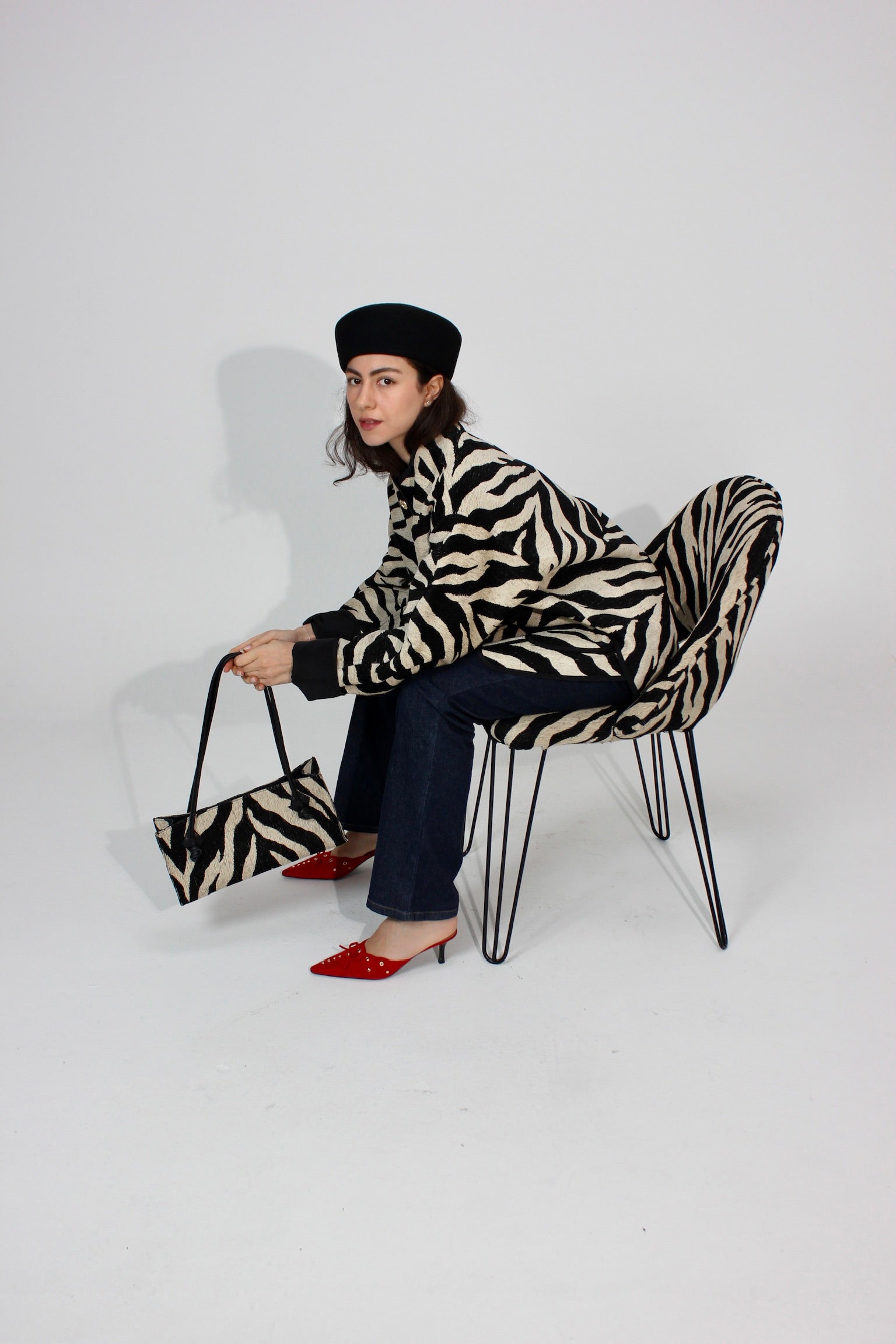 TER EAST-WEST BAG ZEBRA