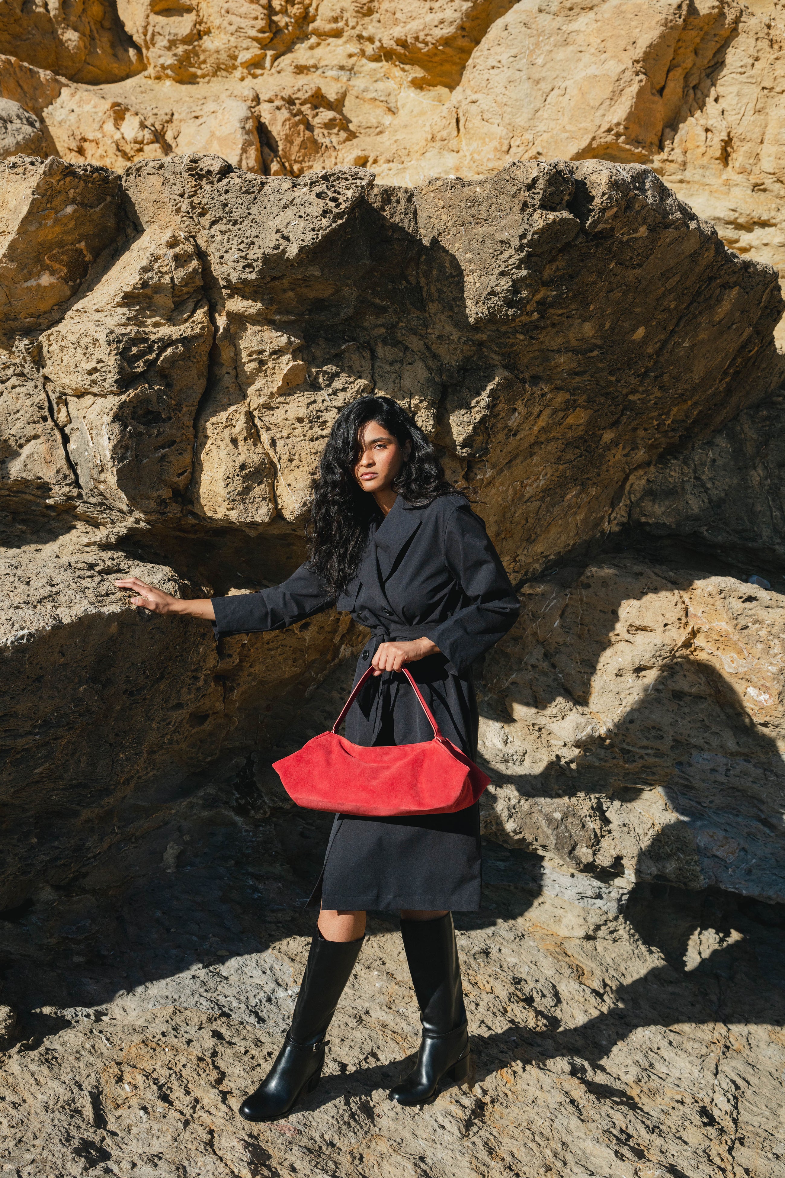 AMBER FOLD BAG SUEDE